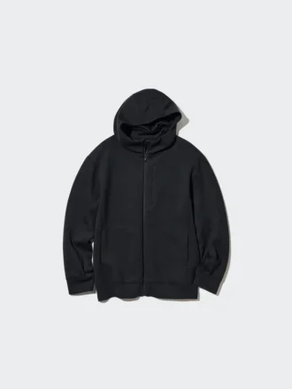 Stretch Dry Sweat långärmad hoodie med hel dragkedja för herr