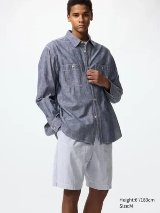 Stretchiga, bekväma shorts för herr | Seersucker | 8″