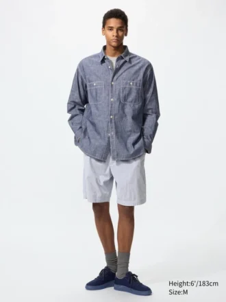 Stretchiga, bekväma shorts för herr | Seersucker | 8″
