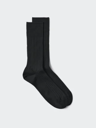 Supima®-bomullsblandade breda ribbade strumpor för herr