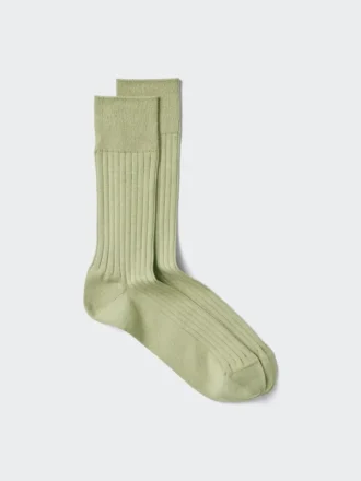 Supima®-bomullsblandade breda ribbade strumpor för herr