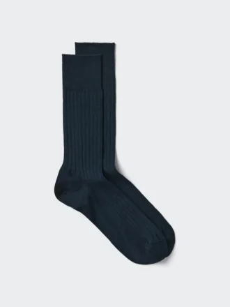 Supima®-bomullsblandade breda ribbade strumpor för herr