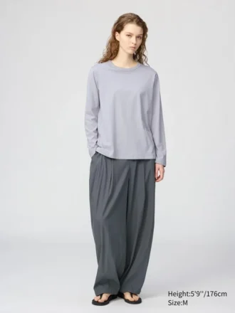 Supima Cotton-t-shirt för dam | Långärmat