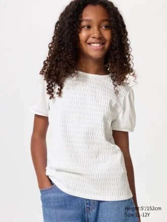T-shirtar med puffärmar för barn | Shirring