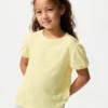 T-shirtar med puffärmar för barn | Shirring T-shirtar med puffärmar för barn | Shirring