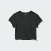 Ultra Stretch AIRism Cropped T-shirt för dam Ultra Stretch AIRism Cropped T-shirt för dam