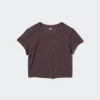 Ultra Stretch AIRism Cropped T-shirt för dam Ultra Stretch AIRism Cropped T-shirt för dam