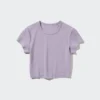 Ultra Stretch AIRism Cropped T-shirt för dam Ultra Stretch AIRism Cropped T-shirt för dam