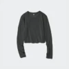 Ultra Stretch AIRism Cropped T-shirt för dam | Långärmat Ultra Stretch AIRism Cropped T-shirt för dam | Långärmat