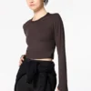 Ultra Stretch AIRism Cropped T-shirt för dam | Långärmat Ultra Stretch AIRism Cropped T-shirt för dam | Långärmat