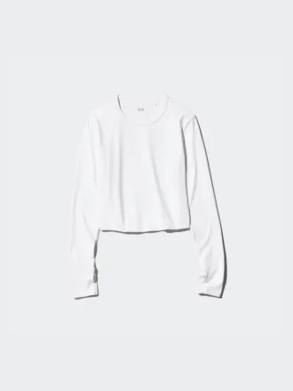 Ultra Stretch AIRism Cropped T-shirt för dam | Långärmat