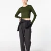 Ultra Stretch AIRism Cropped T-shirt för dam | Långärmat Ultra Stretch AIRism Cropped T-shirt för dam | Långärmat