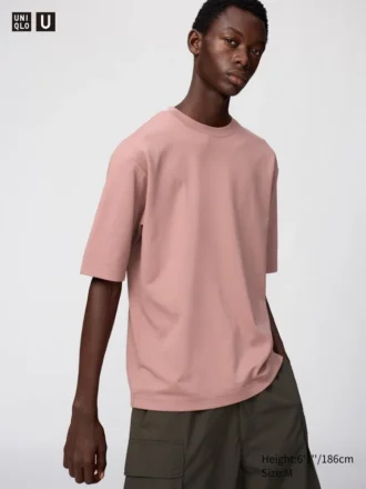 Unisex AIRism bomulls-T-shirt i oversized-modell | Halvlånga ärmar
