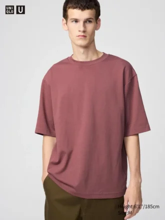 Unisex AIRism bomulls-T-shirt i oversized-modell | Halvlånga ärmar