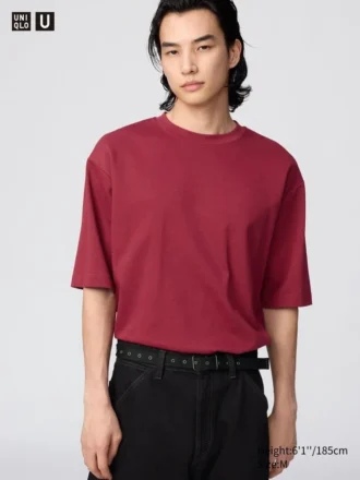 Unisex AIRism bomulls-T-shirt i oversized-modell | Halvlånga ärmar
