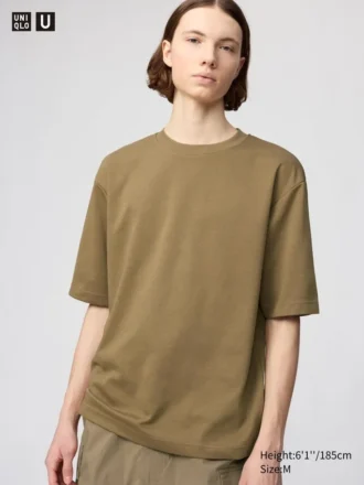 Unisex AIRism bomulls-T-shirt i oversized-modell | Halvlånga ärmar