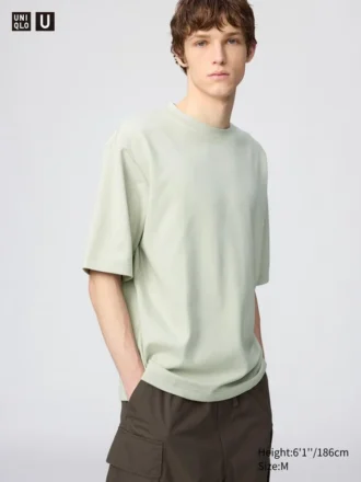 Unisex AIRism bomulls-T-shirt i oversized-modell | Halvlånga ärmar
