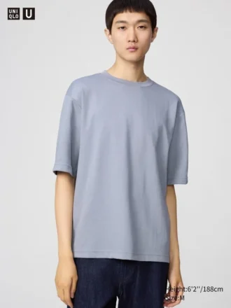 Unisex AIRism bomulls-T-shirt i oversized-modell | Halvlånga ärmar