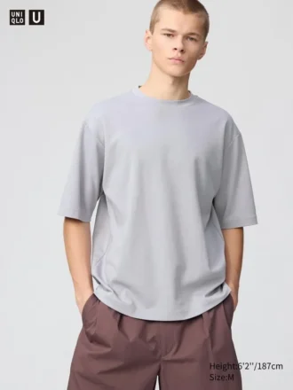 Unisex AIRism bomulls-T-shirt i oversized-modell | Halvlånga ärmar