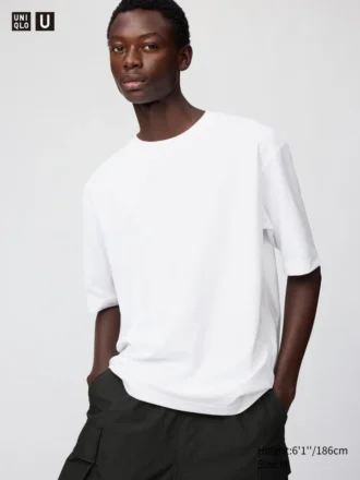 Unisex AIRism bomulls-T-shirt i oversized-modell | Halvlånga ärmar
