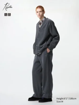 Unisex-byxor i fleece med vid passform