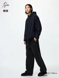 Unisex-byxor i fleece med vid passform