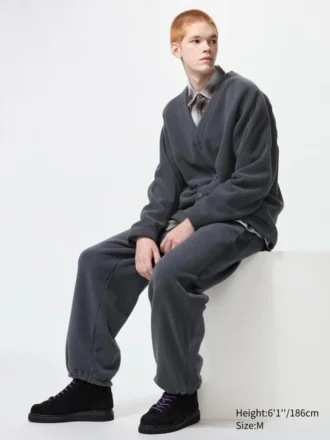 Unisex-byxor i fleece med vid passform