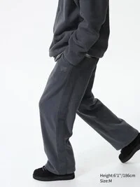 Unisex-byxor i fleece med vid passform Unisex-byxor i fleece med vid passform