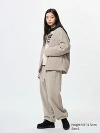 Unisex-byxor i fleece med vid passform Unisex-byxor i fleece med vid passform