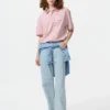 Unisex Dry Pique-pikétröja med ränder | Smala ränder