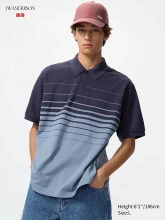 Unisex Dry Pique randig pikétröja | Panel