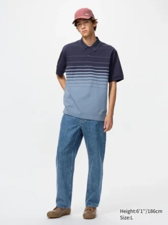Unisex Dry Pique randig pikétröja | Panel