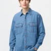 Unisex-jeansskjorta