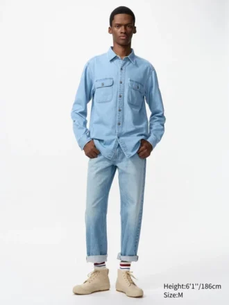 Unisex-jeansskjorta Unisex-jeansskjorta