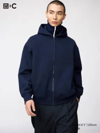 Unisex-luvtröja med hel dragkedja och huva