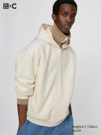 Unisex-luvtröja med hel dragkedja och huva