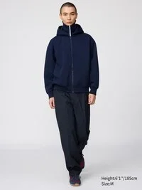 Unisex-luvtröja med hel dragkedja och huva