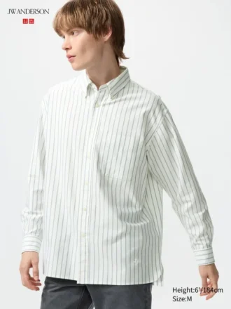 Unisex Oxford Oversized Skjortor | Randig Unisex Oxford Oversized Skjortor | Randig