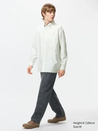 Unisex Oxford Oversized Skjortor | Randig Unisex Oxford Oversized Skjortor | Randig