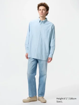 Unisex Oxford Oversized Skjortor | Randig Unisex Oxford Oversized Skjortor | Randig