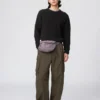 Unisex packbar crossbody-väska med fickor