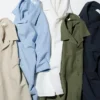 Unisex-skjorta i bomull och linne | Kortärmad med kort ärm Unisex-skjorta i bomull och linne | Kortärmad med kort ärm