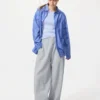 Unisex-skjorta i bredväv | Vanlig krage | Randig Unisex-skjorta i bredväv | Vanlig krage | Randig