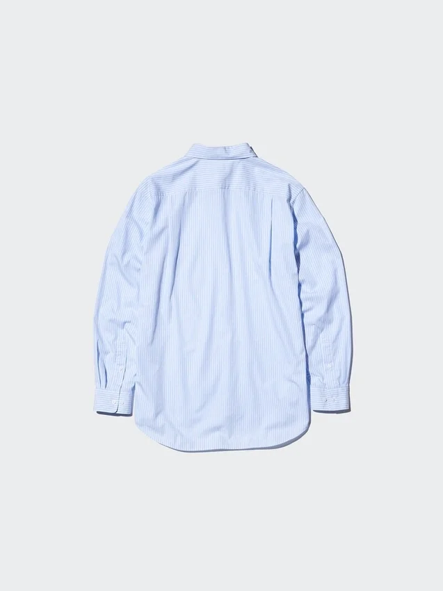 Unisex-skjorta i bredväv | Vanlig krage | Randig Unisex-skjorta i bredväv | Vanlig krage | Randig