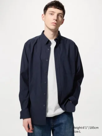 Unisex-skjorta i bredvävd bomull | Button Down