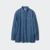 Unisex-skjorta i lätt denim Unisex-skjorta i lätt denim