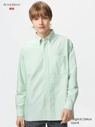 Unisex-skjorta i oxfordtyg, oversized