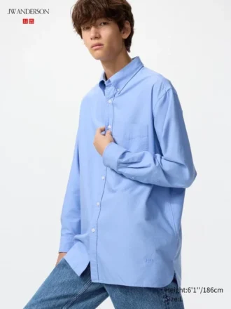 Unisex-skjorta i oxfordtyg, oversized