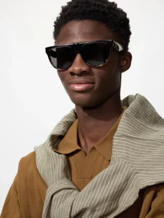 Unisex-solglasögon med platt topp