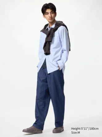 Unisex stretchiga, bekväma ankellånga byxor | Denim